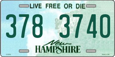 NH license plate 3783740