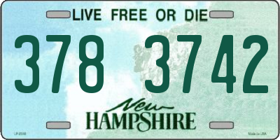 NH license plate 3783742
