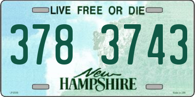 NH license plate 3783743