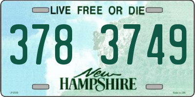 NH license plate 3783749