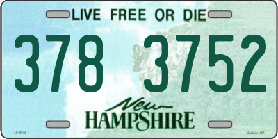 NH license plate 3783752