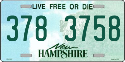 NH license plate 3783758