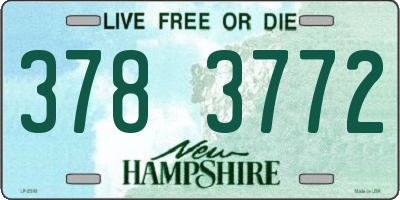 NH license plate 3783772