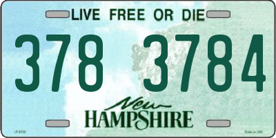 NH license plate 3783784