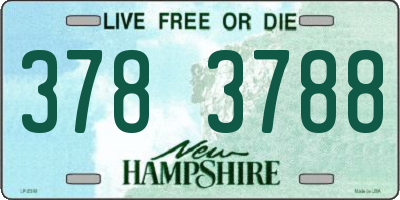 NH license plate 3783788