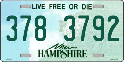 NH license plate 3783792