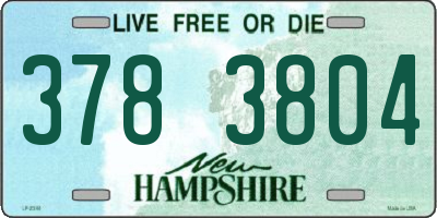 NH license plate 3783804