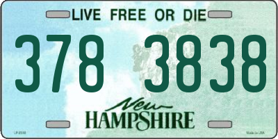 NH license plate 3783838