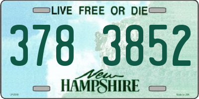 NH license plate 3783852