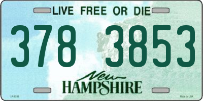 NH license plate 3783853