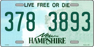 NH license plate 3783893