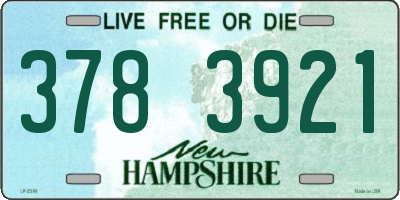 NH license plate 3783921