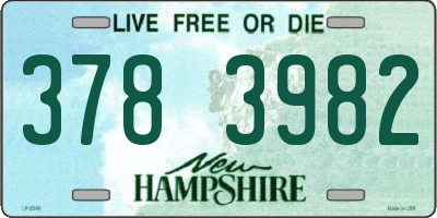 NH license plate 3783982