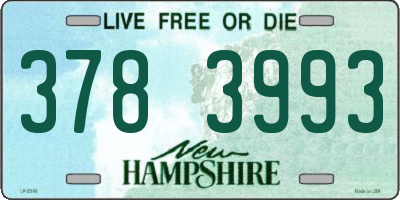 NH license plate 3783993