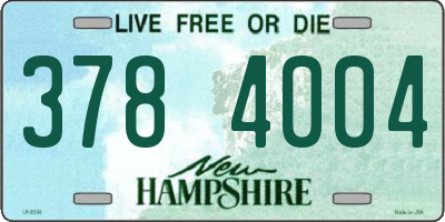 NH license plate 3784004
