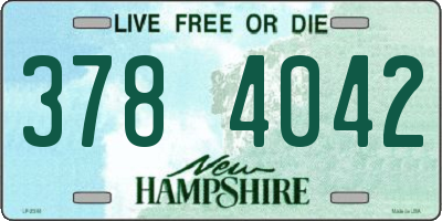 NH license plate 3784042