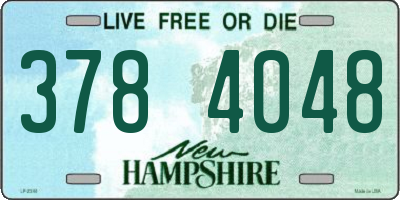 NH license plate 3784048