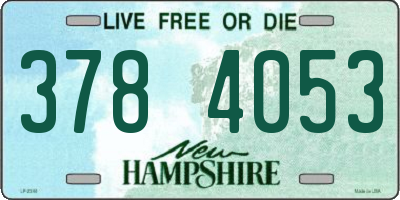 NH license plate 3784053