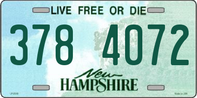 NH license plate 3784072