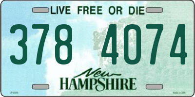 NH license plate 3784074