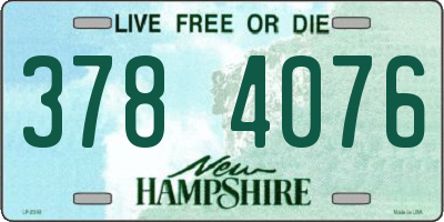 NH license plate 3784076