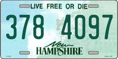 NH license plate 3784097
