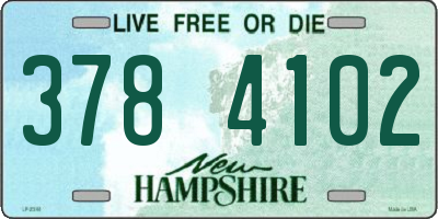 NH license plate 3784102