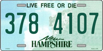 NH license plate 3784107