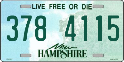 NH license plate 3784115