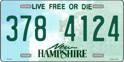 NH license plate 3784124
