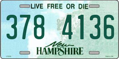 NH license plate 3784136