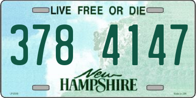 NH license plate 3784147