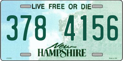 NH license plate 3784156