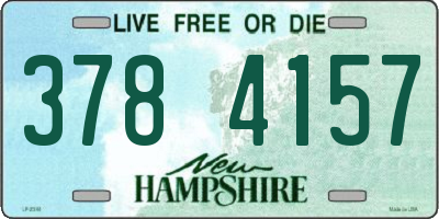 NH license plate 3784157