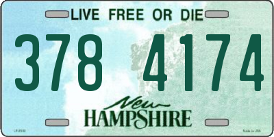 NH license plate 3784174
