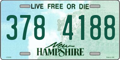 NH license plate 3784188
