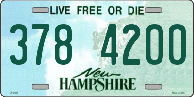 NH license plate 3784200