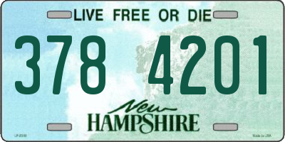 NH license plate 3784201