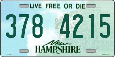 NH license plate 3784215