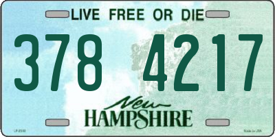 NH license plate 3784217