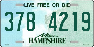 NH license plate 3784219
