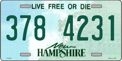 NH license plate 3784231