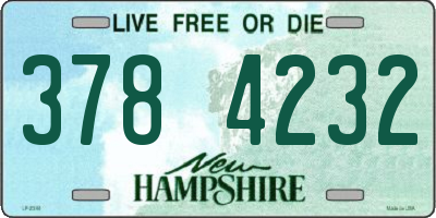 NH license plate 3784232