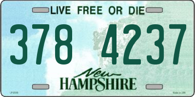 NH license plate 3784237