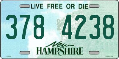 NH license plate 3784238