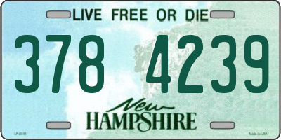 NH license plate 3784239