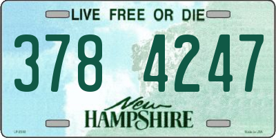 NH license plate 3784247
