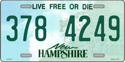 NH license plate 3784249