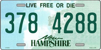 NH license plate 3784288