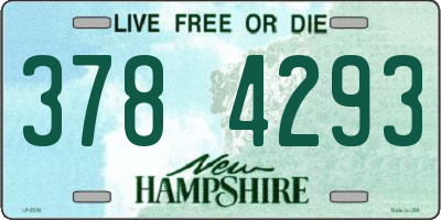 NH license plate 3784293